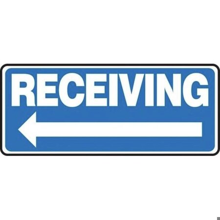 Accuform Receiving (Left Arrow), Aluma-Lite, 7 in x 17 in MVHR598XL